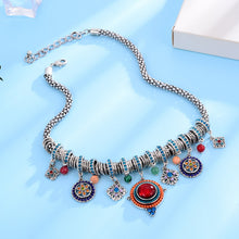 Cargar imagen en el visor de la galería, MEISELLA Vintage Bohemian Style Stone and  Beads Necklace