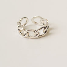 Afbeelding in Gallery-weergave laden, AGALIA #3 Silver Band or Chain Style Adjustable Rings