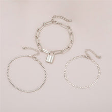 Load image into Gallery viewer, DAGASI  3 Pieces Set of Luxury Shiny Rhinestones Anklet with Padlock Charm - Bali Lumbung