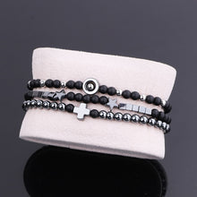 Cargar imagen en el visor de la galería, DES 3 Pieces Men Adjustable Bracelet with Natural Stone - Bali Lumbung