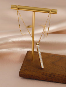 JILLIEN Gold Elegant Shell Titanium Steel Clavicle Chain Necklaces - Bali Lumbung