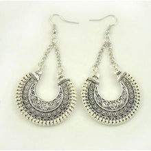 Indlæs billede til gallerivisning OILA #2 Antique silver Boho Drop Earrings - Bali Lumbung