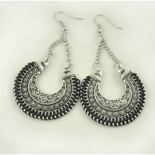 Load image into Gallery viewer, OILA #2 Antique silver Boho Drop Earrings - Bali Lumbung