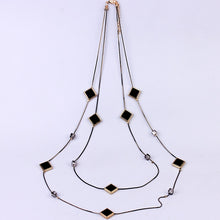 Indlæs billede til gallerivisning JASPER Long Gold Chain Crystal Beads Multilayer Necklaces