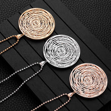 Load image into Gallery viewer, KARINA Unique Design Long Necklaces Crystal Gold or Silver Plated Round Pendant - Bali Lumbung