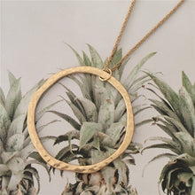 Laden Sie das Bild in den Galerie-Viewer, ANNIE Gold Color Medallion Circle Pendant Long Necklaces - Bali Lumbung