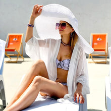 Indlæs billede til gallerivisning FORTUNA Women&#39;s Foldable Oversized Beach Hat 27&quot; Diameter Wide Brim Summer Sun Hats