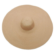 Cargar imagen en el visor de la galería, FORTUNA Women&#39;s Foldable Oversized Beach Hat 27&quot; Diameter Wide Brim Summer Sun Hats