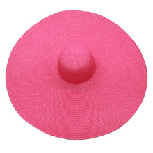 Load image into Gallery viewer, FORTUNA Women&#39;s Foldable Oversized Beach Hat 27&quot; Diameter Wide Brim Summer Sun Hats