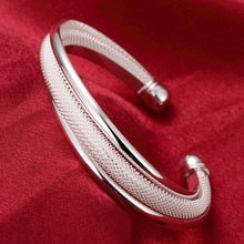 Cargar imagen en el visor de la galería, ENYA Sterling Silver Adjustable Bangle Cuff Bracelets