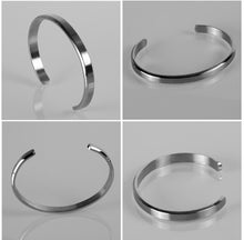Load image into Gallery viewer, STEPH  Cuff Bangles Stainless Steel Unisex Bracelet - Bali Lumbung