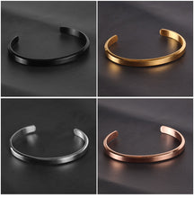 Indlæs billede til gallerivisning STEPH  Cuff Bangles Stainless Steel Unisex Bracelet - Bali Lumbung