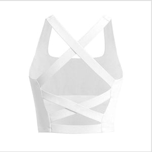 FIT #1 Women's Exercise Tank Top Push Up Cross Back Sports Bra