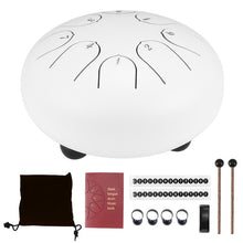Laden Sie das Bild in den Galerie-Viewer, TYMPANUM 6&quot; 8 Tune Tongue Drum - Steel Tongue Drum - Handpan Drum with Drumstick and Carrying Bag Percussion Instrument Accessories