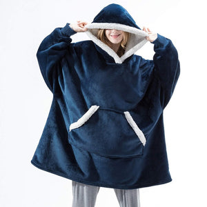 KOOL Winter Women Oversize Hoodies Blanket Fleece with Pocket - Bali Lumbung