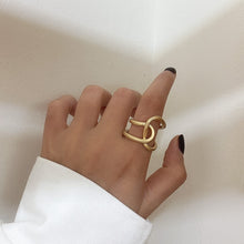 Load image into Gallery viewer, IKAT Titanium Steel Adjustable Ring Twisted Irregular Matte &amp; Glossy 2 Style Ring - Bali Lumbung