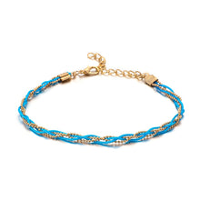 Load image into Gallery viewer, DANAE Bohemian Beads Gold &amp; Silver Anklet - Bali Lumbung