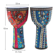 Cargar imagen en el visor de la galería, ZADIE 8 Inch High Quality Professional African Djembe Drum Colorful Musical Instrument
