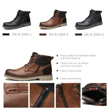 Indlæs billede til gallerivisning KEON Comfy Durable Outsole Lace-up Men&#39;s Boots