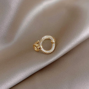 THENA Modern Style Gold Cubic Zirconia Ring