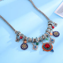 Indlæs billede til gallerivisning MEISELLA Vintage Bohemian Style Stone and  Beads Necklace