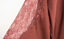 Cargar imagen en el visor de la galería, PAULINE Lace Trim Women Satin Short Suit Sexy Loose Kimono Sleepwear Lingerie