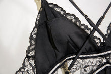 Cargar imagen en el visor de la galería, PAULINE Lace Trim Women Satin Short Suit Sexy Loose Kimono Sleepwear Lingerie