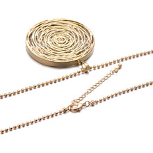 Indlæs billede til gallerivisning KARINA Unique Design Long Necklaces Crystal Gold or Silver Plated Round Pendant - Bali Lumbung
