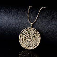 Load image into Gallery viewer, KARINA Unique Design Long Necklaces Crystal Gold or Silver Plated Round Pendant - Bali Lumbung