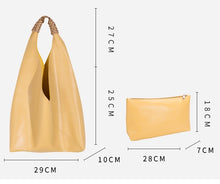 Cargar imagen en el visor de la galería, ELLON Soft Vegan Leather Women&#39;s Large Shoulder Bags