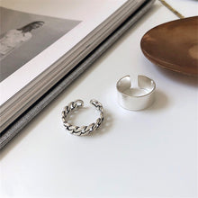 Cargar imagen en el visor de la galería, AGALIA #3 Silver Band or Chain Style Adjustable Rings