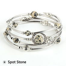 Load image into Gallery viewer, MALIKA 4 Layer Boho Natural Stone Beads Bangle Wrap Around Bracelets