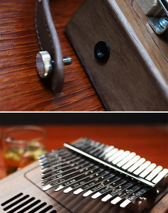 PUK #2 Thumb Piano 17 Keys Mahogany Body Kalimba Musical Instrument Set
