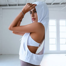 Load image into Gallery viewer, DIO Sports Top Hooded Sleeveless Fitness or Yoga Tank Activewear - Bali Lumbung