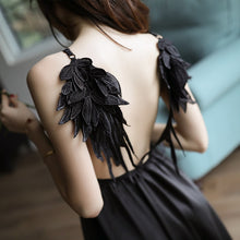 Cargar imagen en el visor de la galería, LARISA Soft Beautiful Wings Straps Sleeping Dress Backless Nightgown