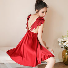 Load image into Gallery viewer, LARISA Soft Beautiful Wings Straps Sleeping Dress Backless Nightgown