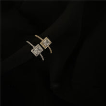 Cargar imagen en el visor de la galería, CAMPUR Beautiful Square Cubic Zirconia Adjustable Rings