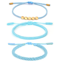 Indlæs billede til gallerivisning GARMA Tibetan Buddhist Style Braided Lucky Rope Handmade Copper Beads Bracelets