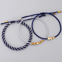 Laden Sie das Bild in den Galerie-Viewer, GARMA Tibetan Buddhist Style Braided Lucky Rope Handmade Copper Beads Bracelets