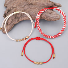 Laden Sie das Bild in den Galerie-Viewer, GARMA Tibetan Buddhist Style Braided Lucky Rope Handmade Copper Beads Bracelets