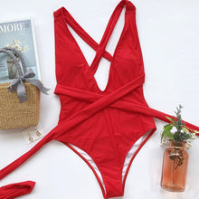 Load image into Gallery viewer, EMA One Piece Plunging High Cut Swimsuit