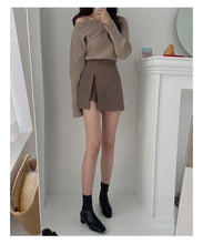 Cargar imagen en el visor de la galería, NOLA Side-slit Stretchy Irregular Mini Skirt Skort - Bali Lumbung