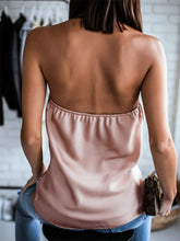 Cargar imagen en el visor de la galería, JOAN Women&#39;s Chain Halter Sleeveless Backless V-Neck Slim Pullovers Camisole Top Solid Color