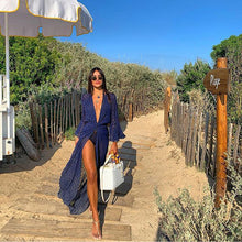 Load image into Gallery viewer, KALA Swimwear See-Through Tunic Bell Sleeves Cover-Up