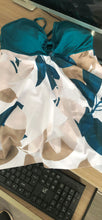 Indlæs billede til gallerivisning EVELYN Plus Size Leaf Prints V-Neck Tankini Set Two Pieces Swimwear Size S-XXL