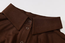 Afbeelding in Gallery-weergave laden, POLA Turn Down Collar Button Down Long Sleeves Skinny Bodysuit