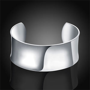 ADELE Sterling Silver Adjustable Bangle Cuff Bracelets