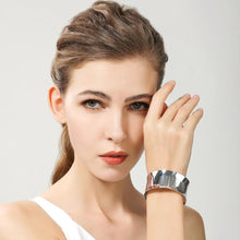 Indlæs billede til gallerivisning ADELE Sterling Silver Adjustable Bangle Cuff Bracelets