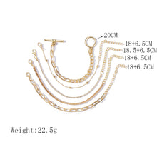 Indlæs billede til gallerivisning GIANNA 5 Pieces Crystal Link Chains with Lobster Clasp Bracelet Set - Bali Lumbung