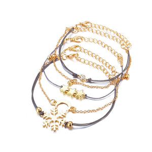 KHANSAA Bohemian Layered Gold Bracelet & Bangle Sets - Bali Lumbung
